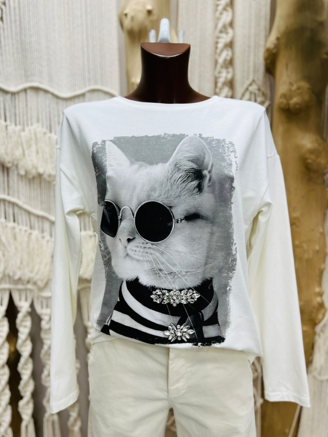 Camiseta Gato Gafas