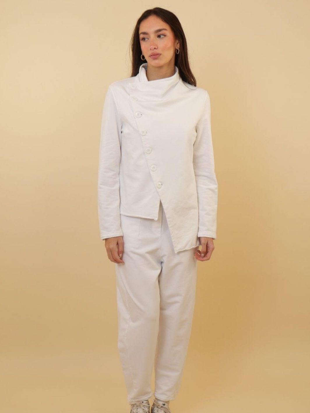 Conjunto Chaqueta Cruzada y Pantalón Blanco