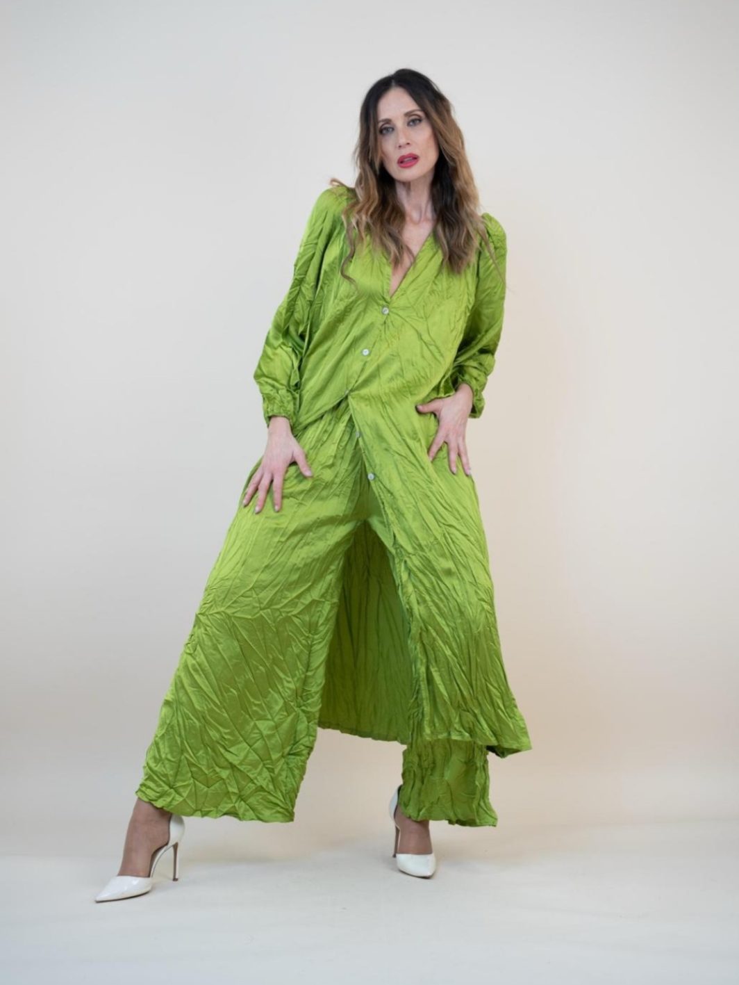 Pantalón Raso Verde