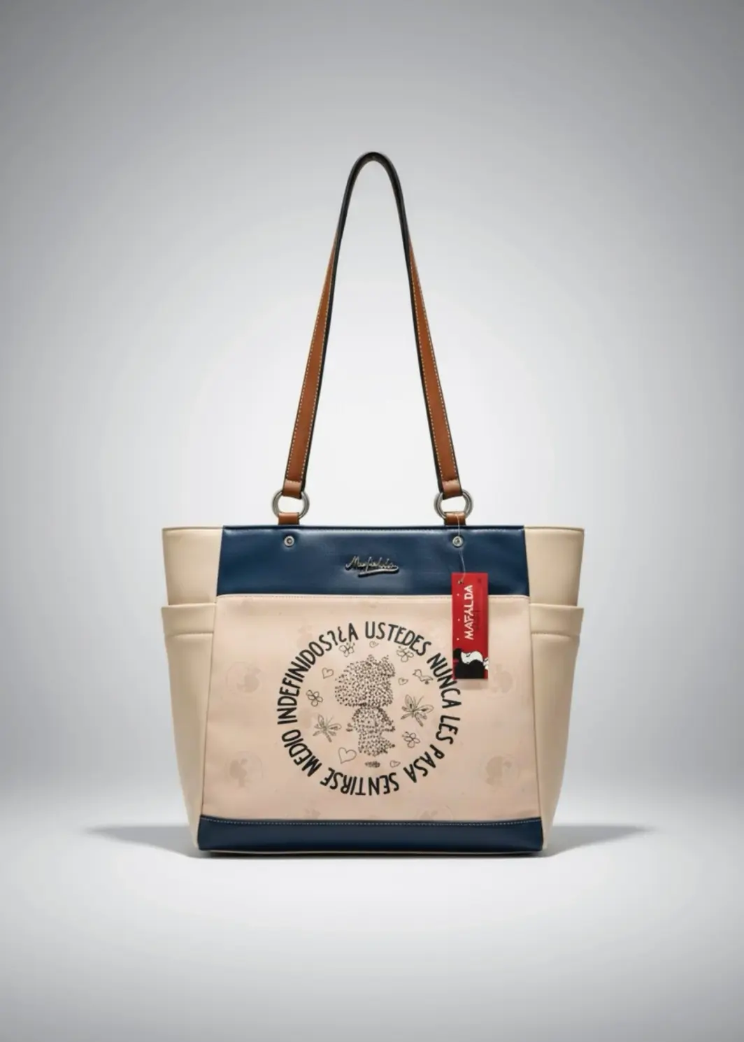 Bolso Doble asa Mafalda  “¿A ustedes no les pasa sentirse medio indefinido?”