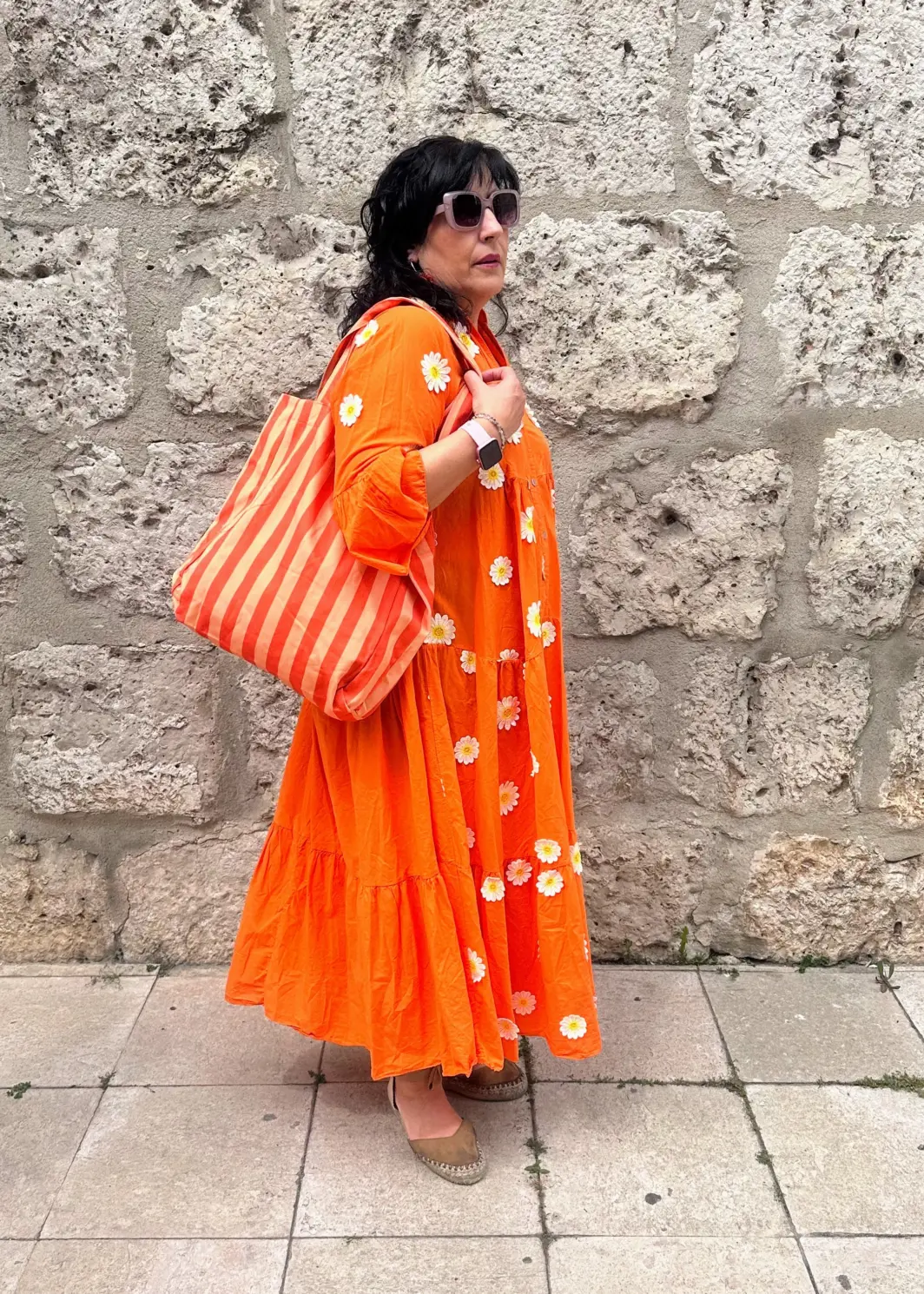 Bolso de rayas