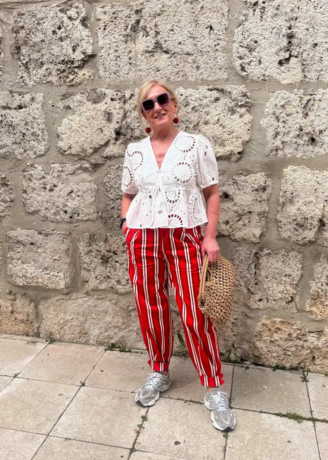 Blusa blanca brocada