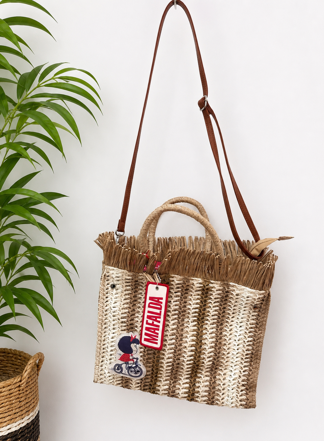 Bolso Mafalda con Flecos y Bandolera