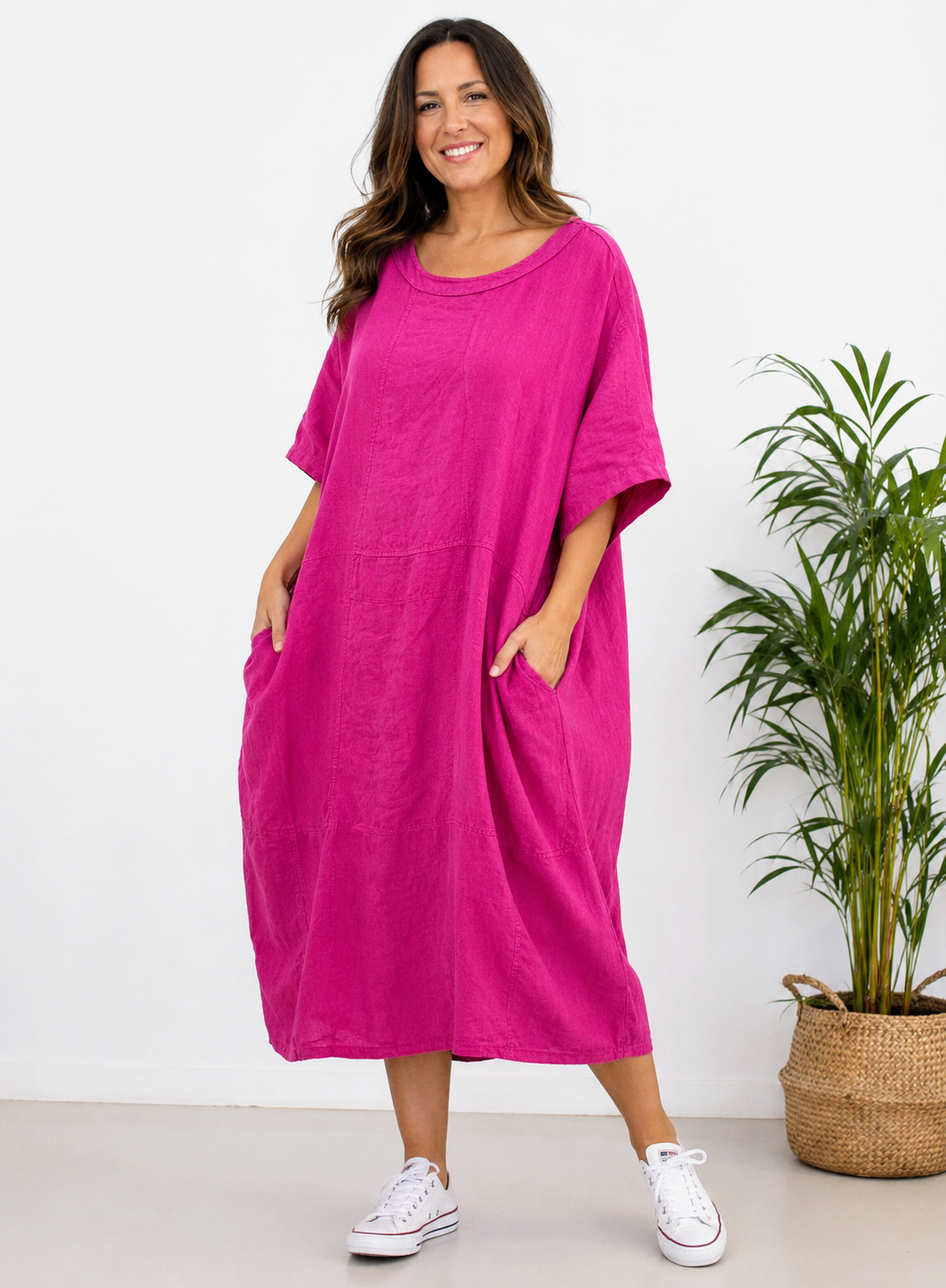 Vestido Lino Oversize Jot