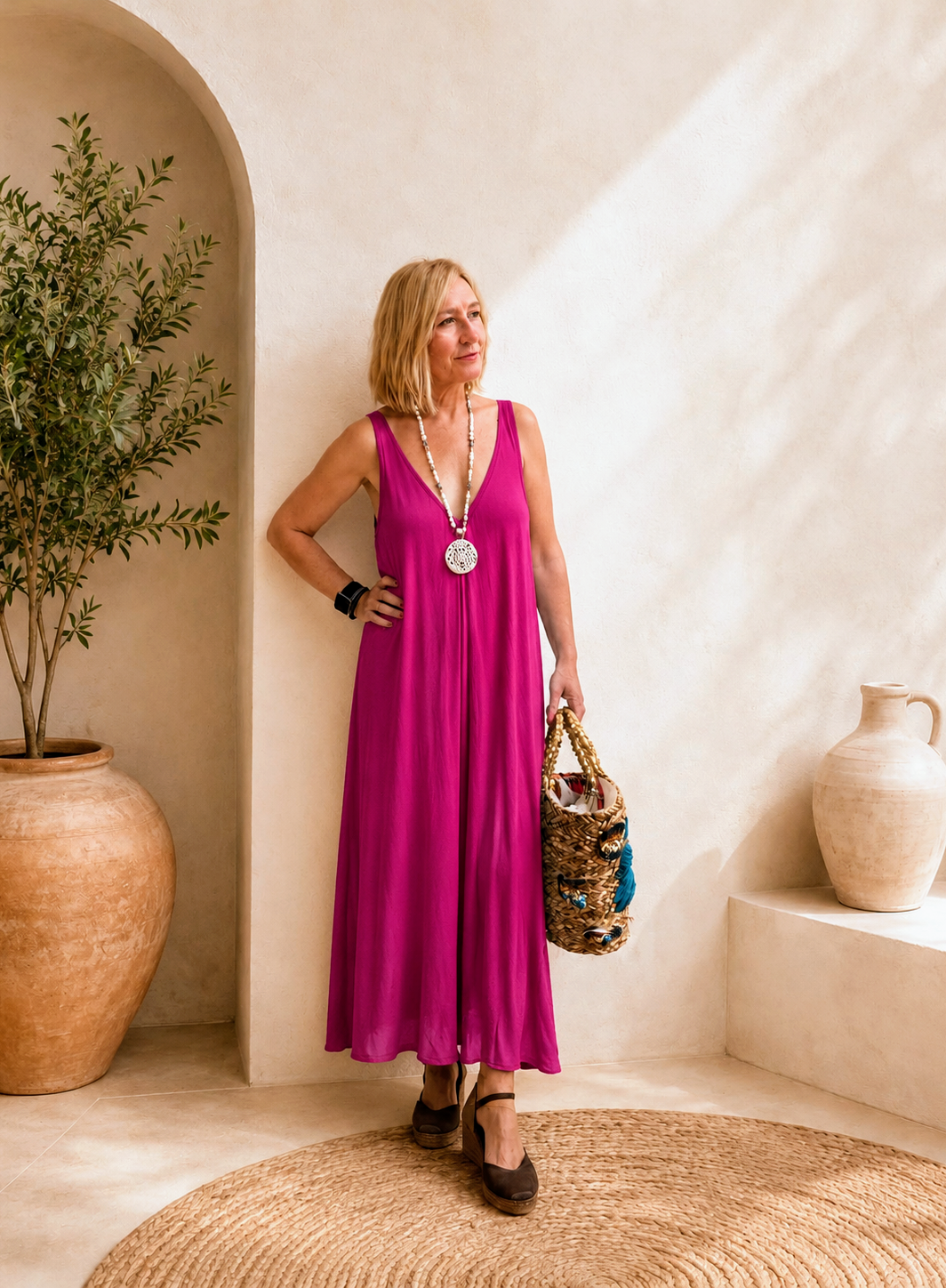 Vestido de Tirantes JOT en Viscosa