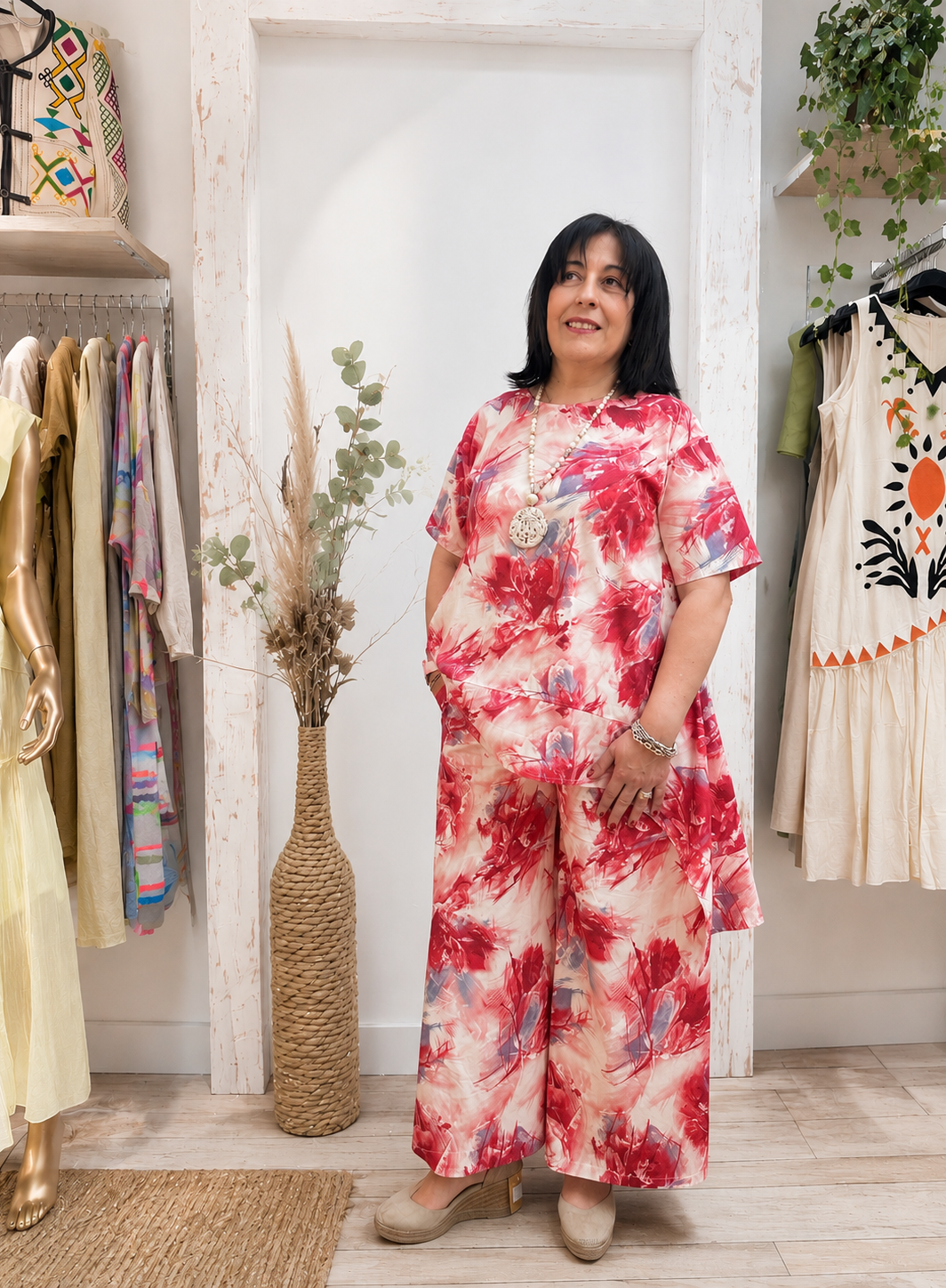Conjunto Pantalón y Blusa Estampado