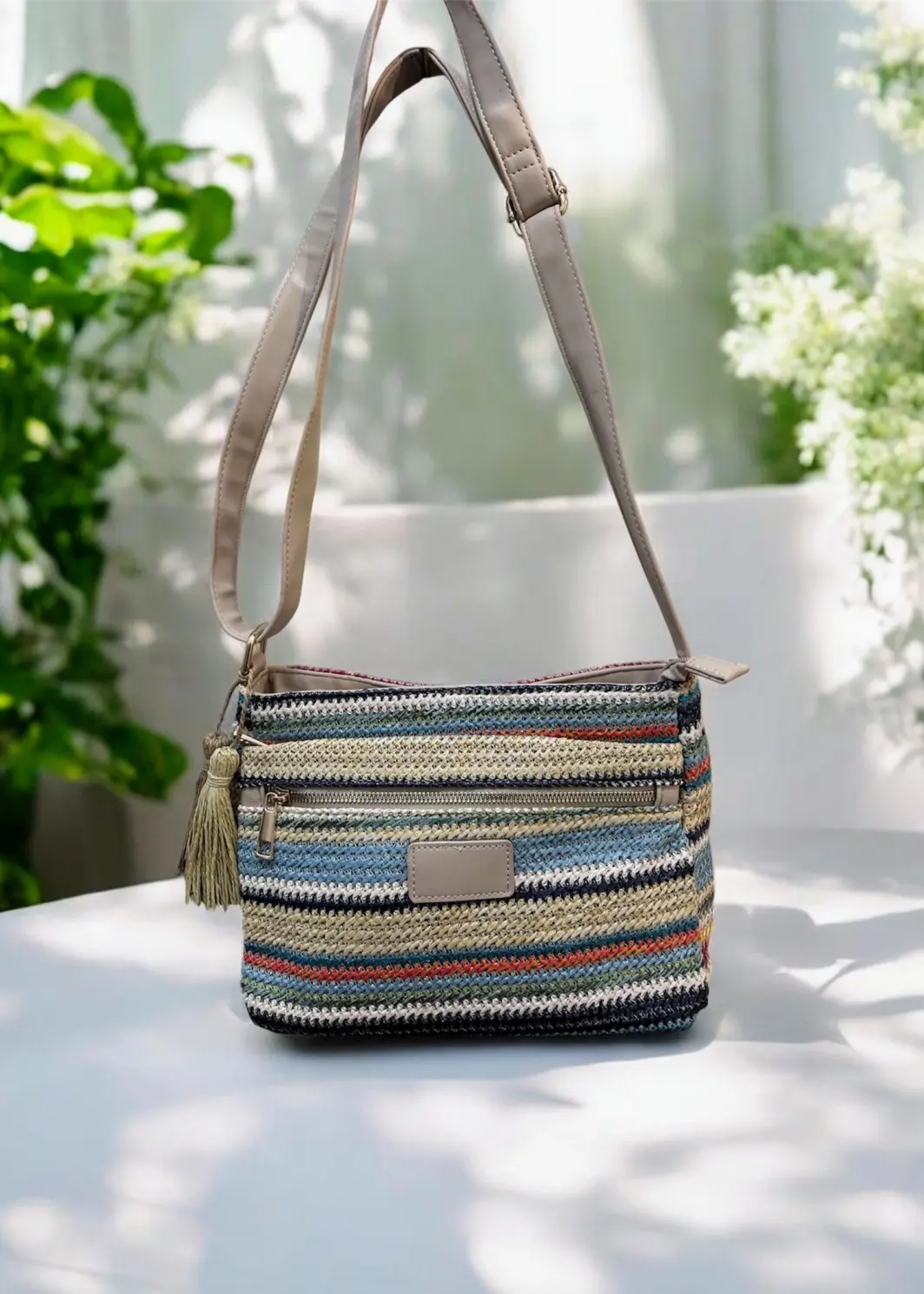 Bolso Multicolor de Rafia