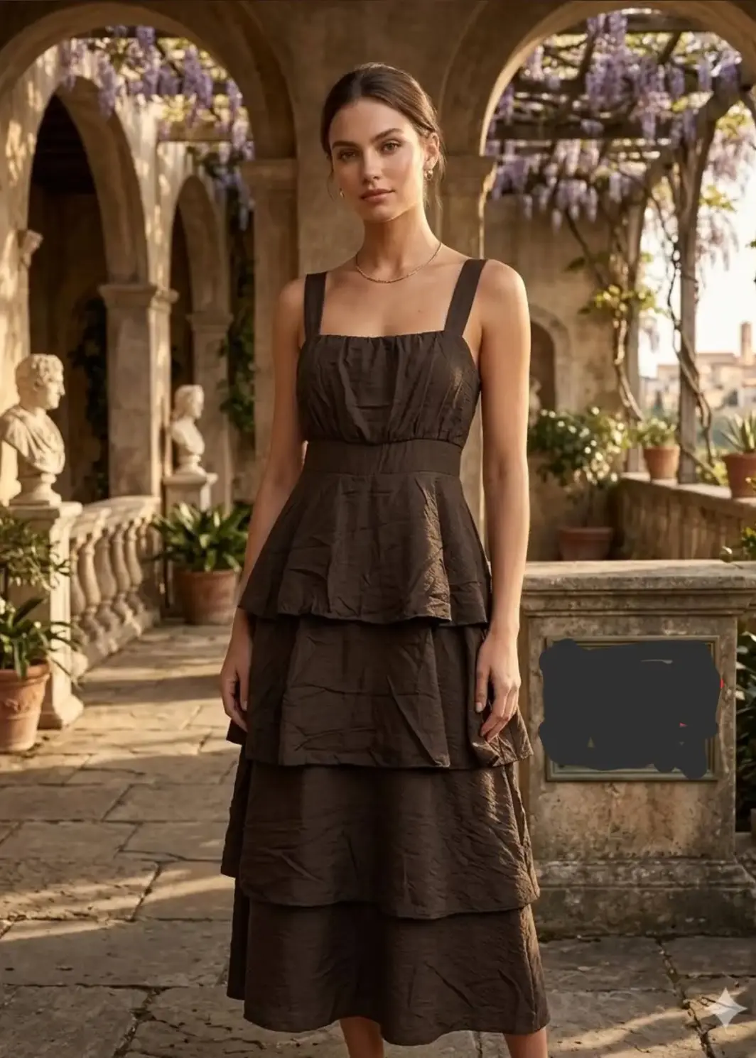 Vestido Volantes Tirantes Liso