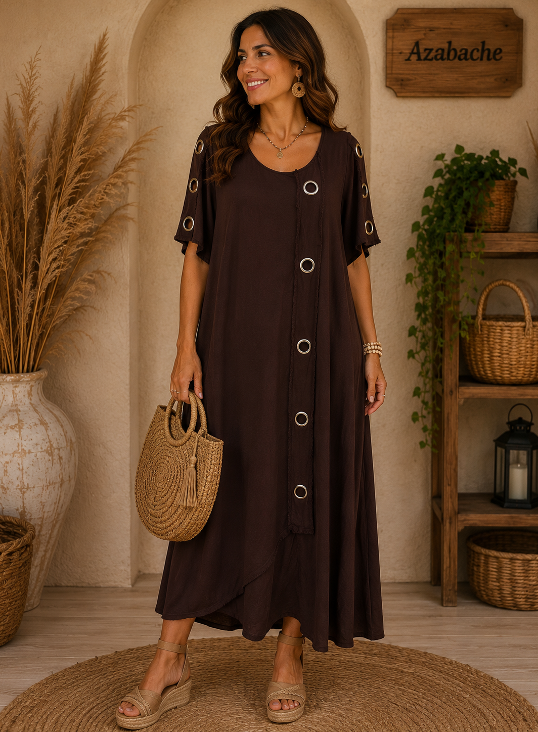Vestido Asimétrico Arandelas