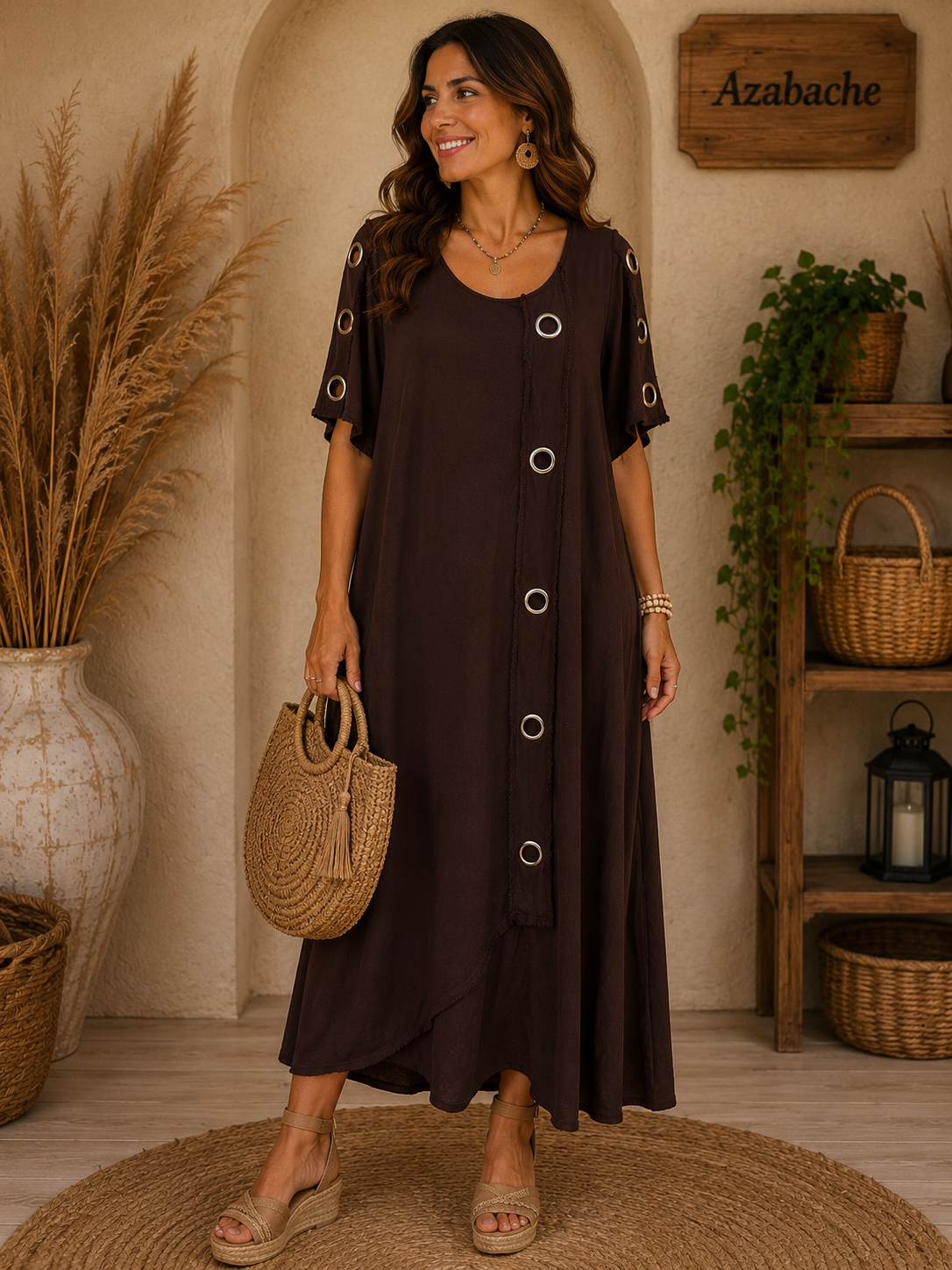 Vestido Asimétrico Arandelas