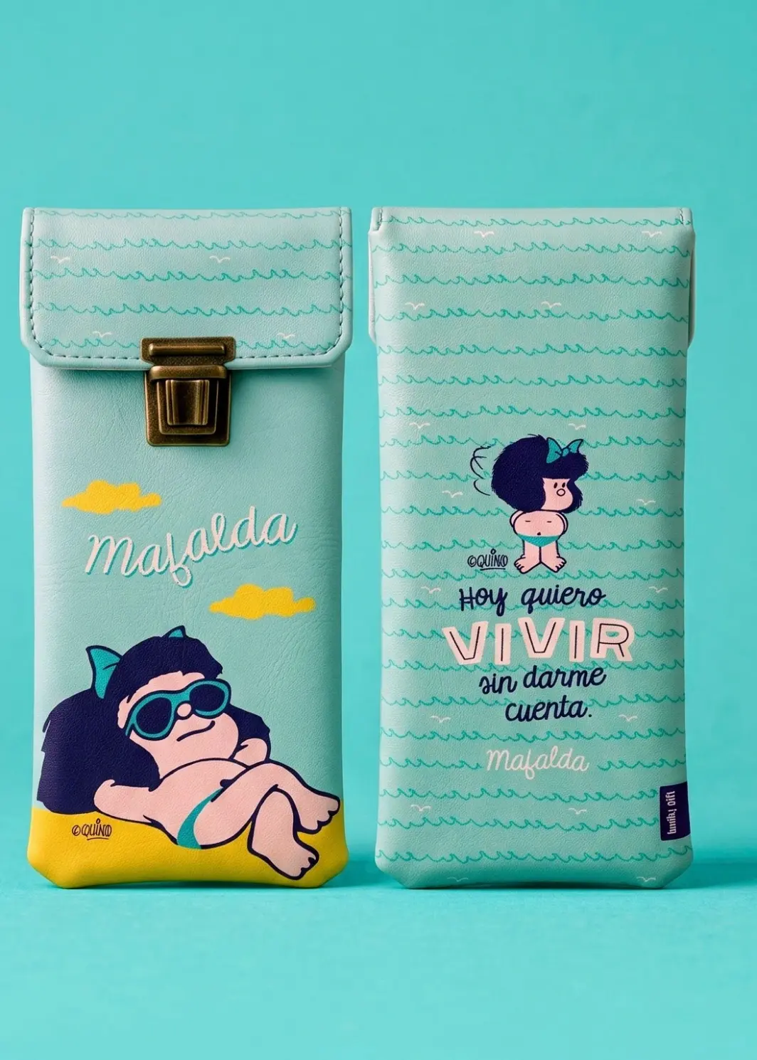 Funda gafas Mafalda "Hoy quiero vivir sin darme cuenta"