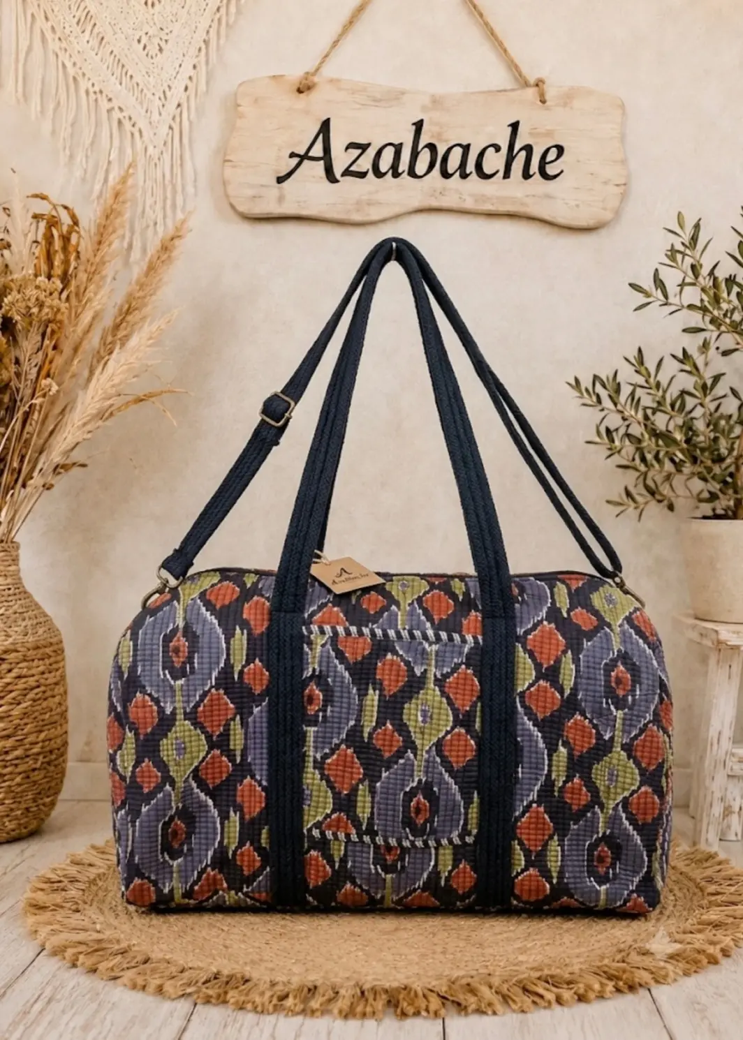 Bolso grande estampado Floral India 100% algodón
