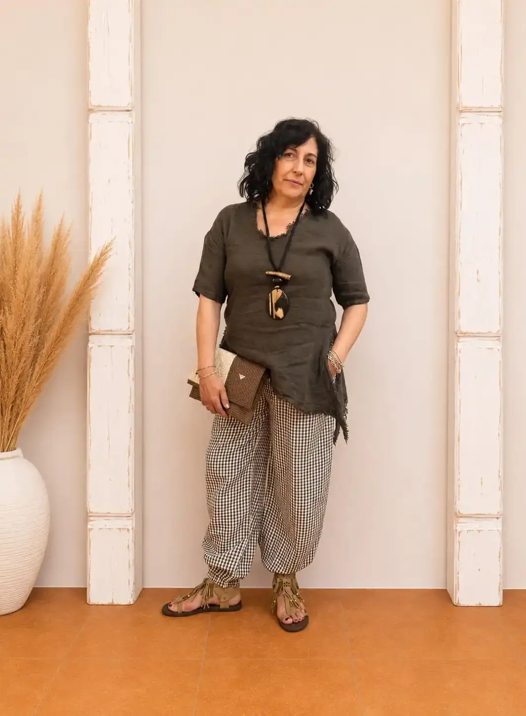 Pantalón Bombacho de Cuadros
