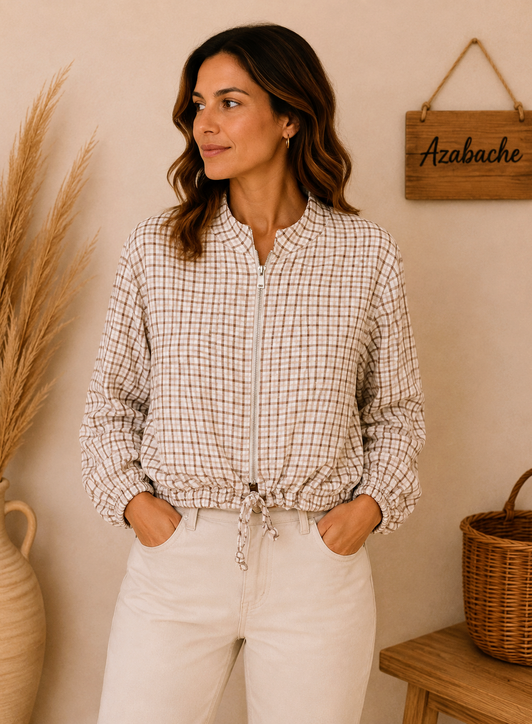 Chaqueta Bomber a Cuadros
