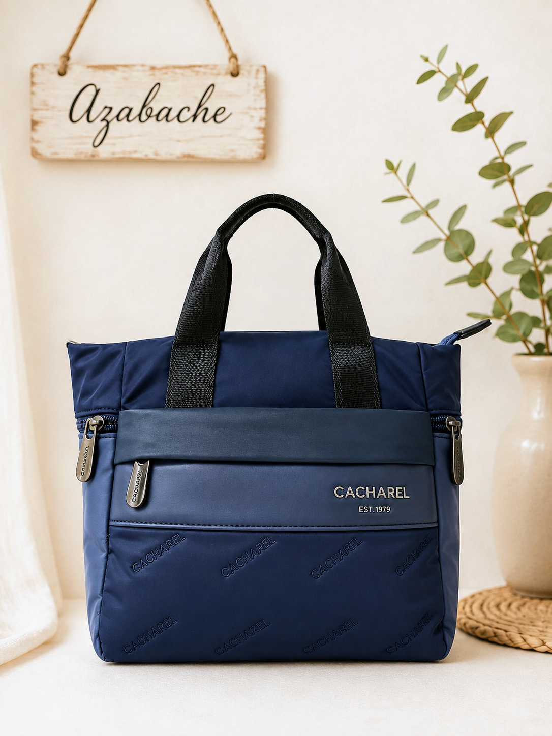 Bolso Cacharel de Nylon con Doble Asa y Bandolera