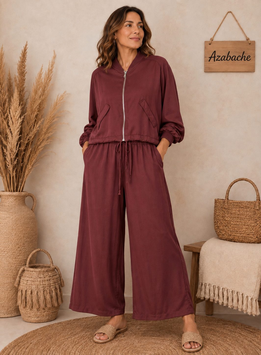 Chaqueta Bomber Fluida cremallera