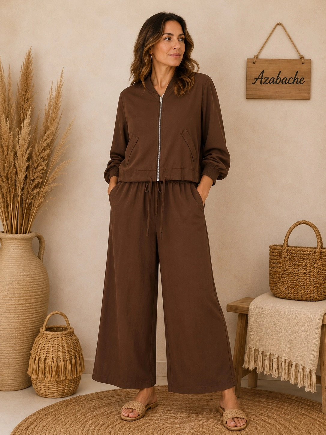 Chaqueta Bomber Fluida cremallera