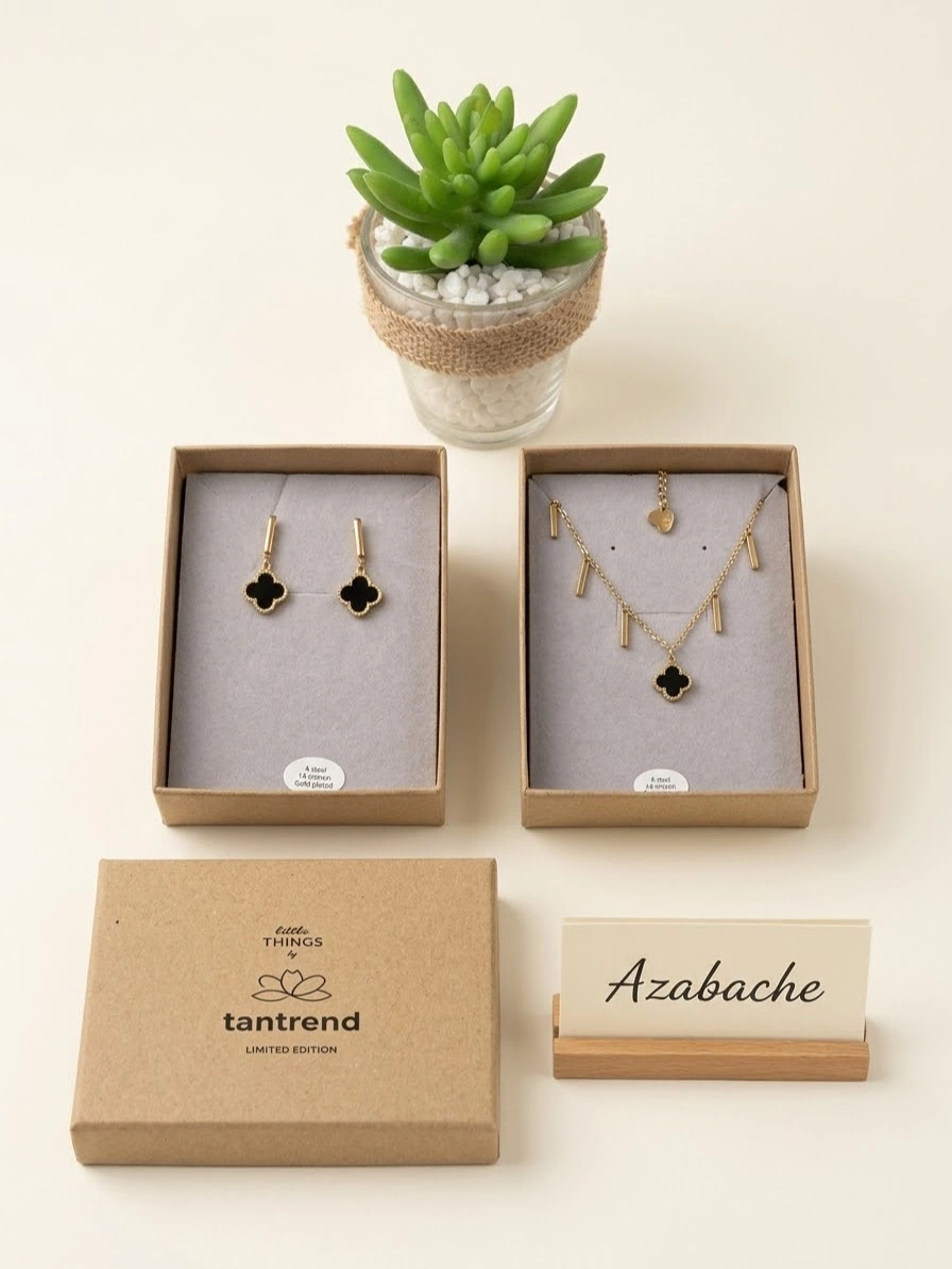 Pendientes Tantrend Flor Negra
