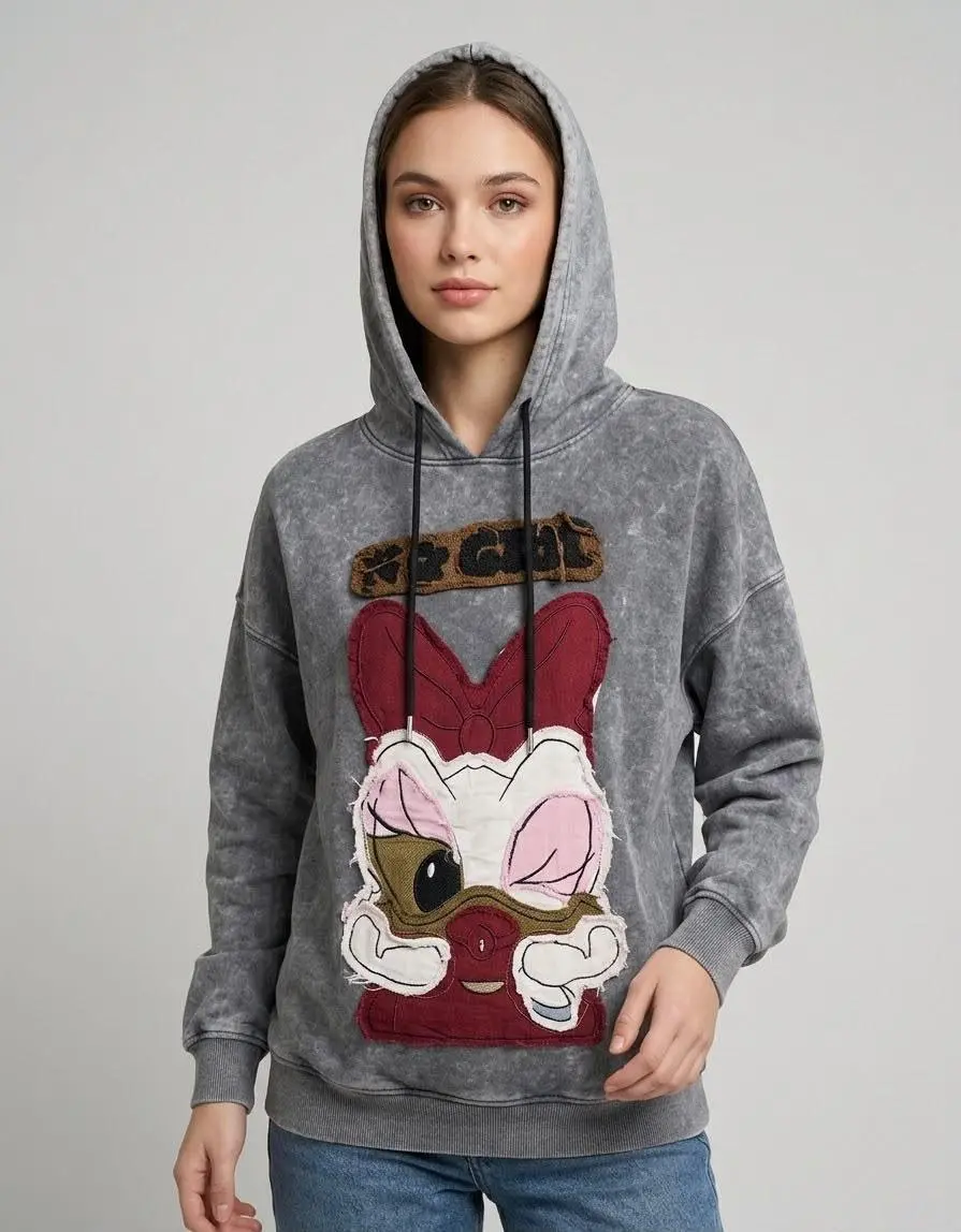 Sudadera con capucha y estampado