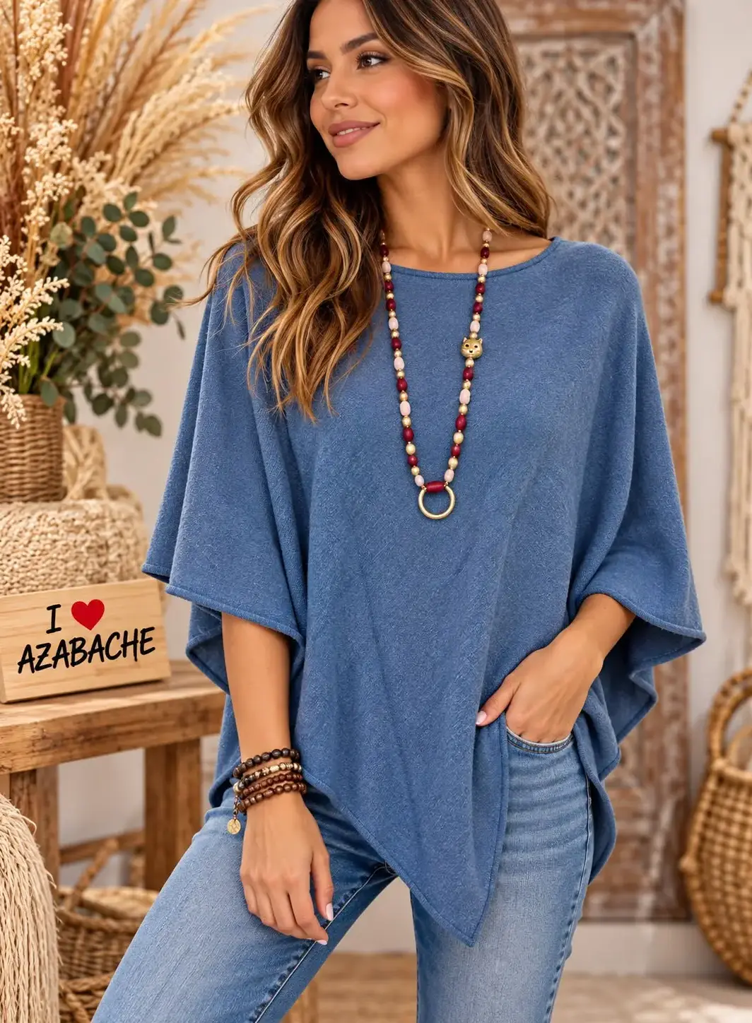 Poncho con Caída Asimétrica