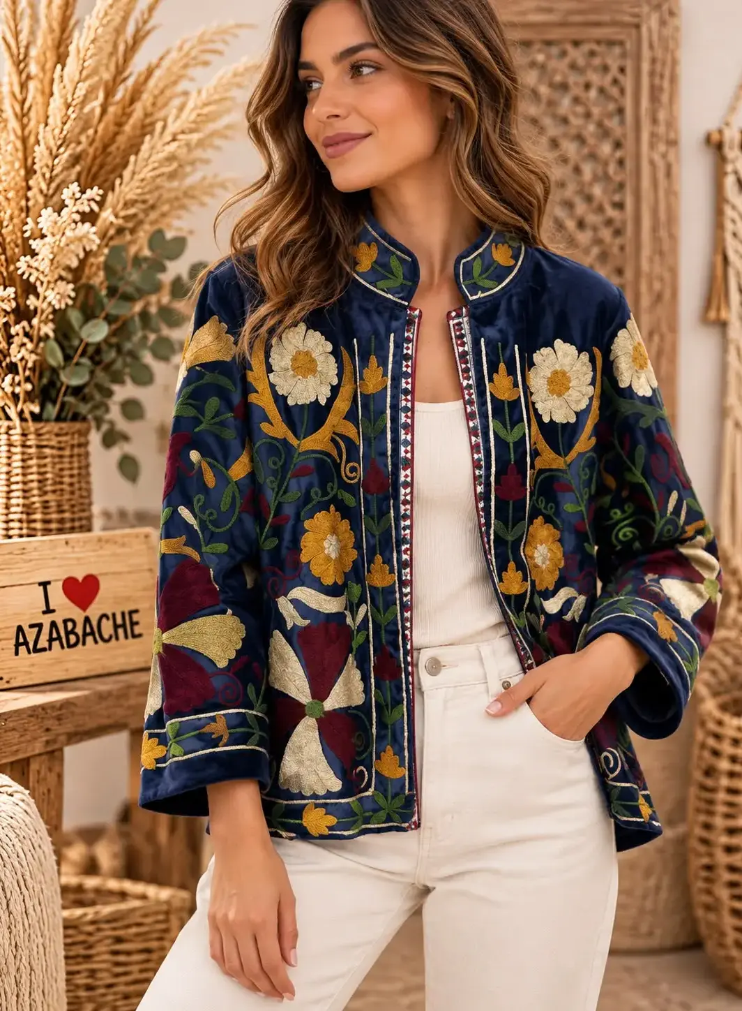 Chaqueta Reversible con Bordados
