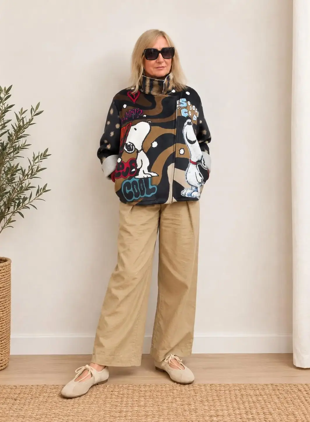 Cazadora Snoopy Estampada